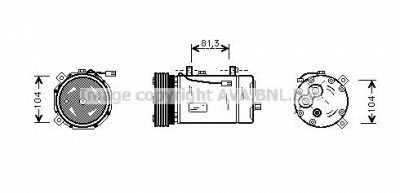 AVA QUALITY COOLING fdak267 -  Компрессор, кондиционер